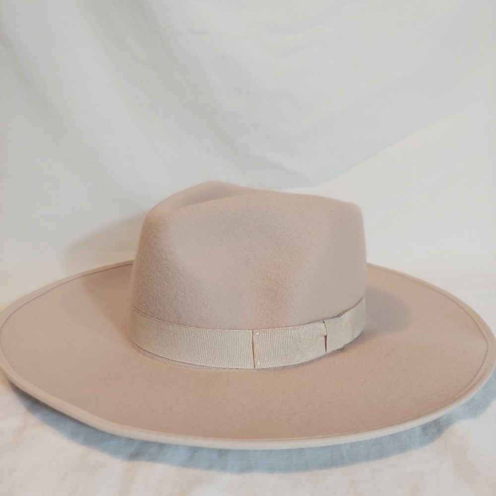 Olive & Pique Barry Pink Wool Stiff Brim Hat Adjustable